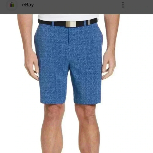 Jack Nicklaus Men's Mosaic Print Shorts 10" - Navy 40 NWT - Picture 1 of 8